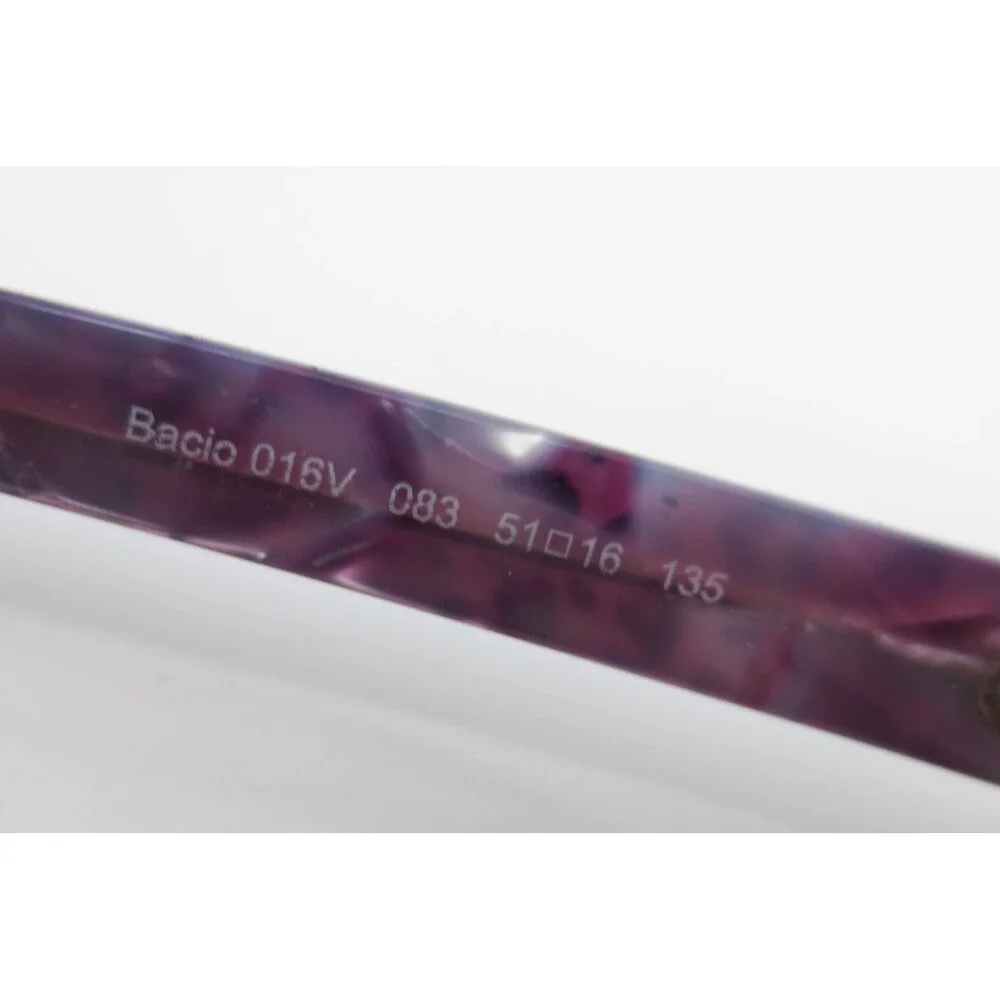 Roberto Cavalli Bacio 016V Purple Leopard Print Cat Eye Eyeglasses Frames